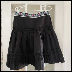 {Hazel} Floral Seed Bead Triple Tier Skirt